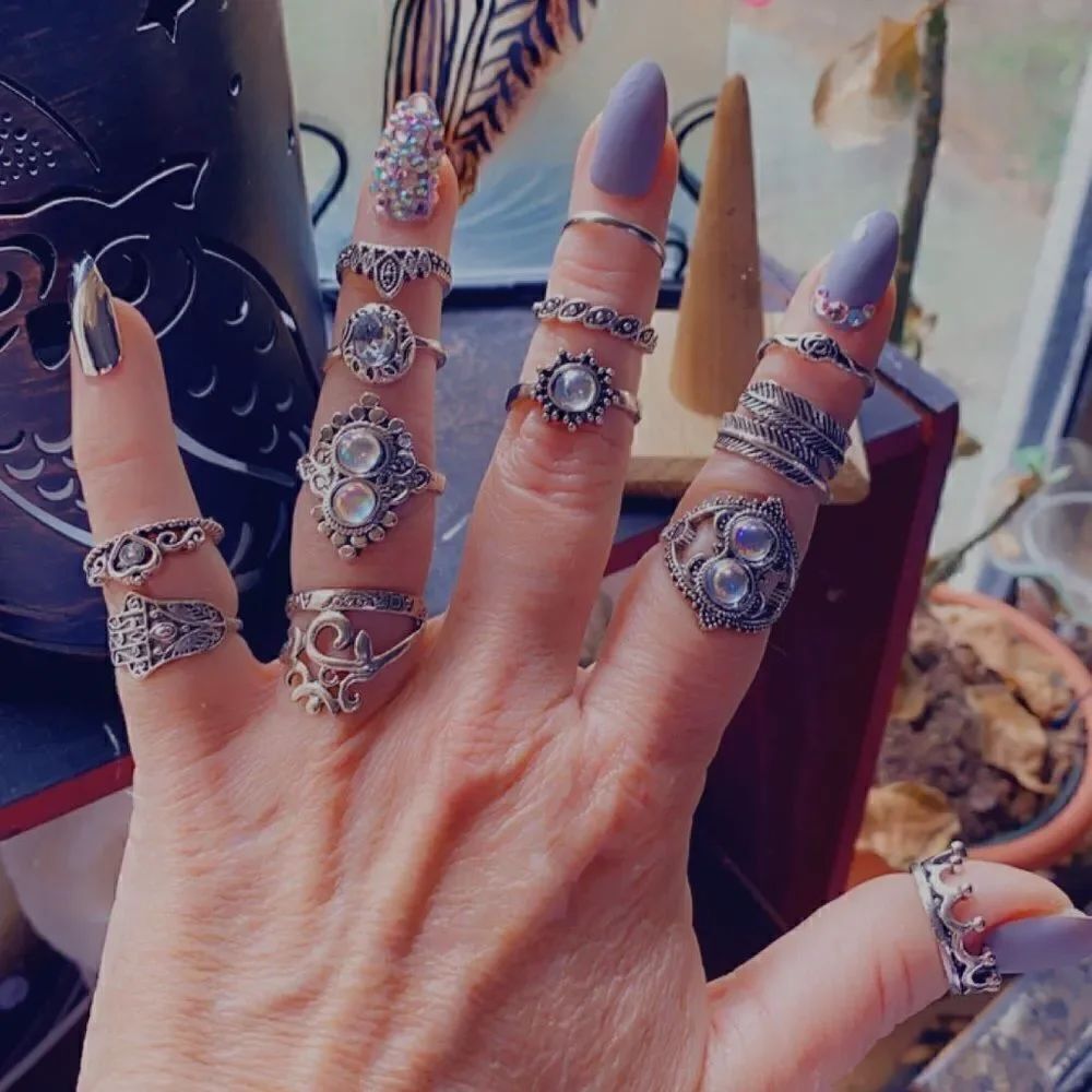 13 Piece Boho Ring Set - Picture 4 of 6